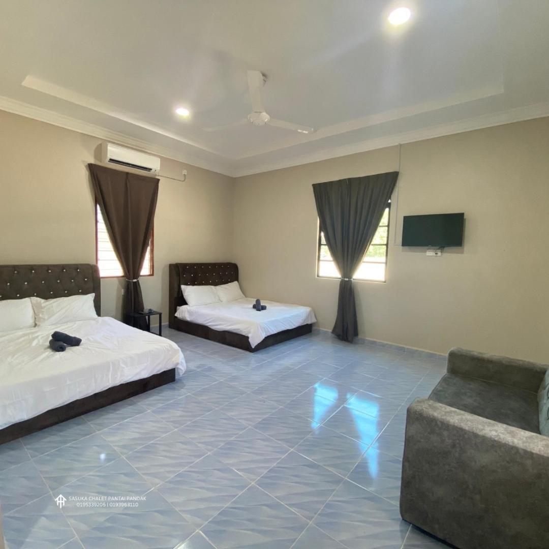 Sasuka Chalet Pantai Pandak 쿠알라트렝가누 외부 사진